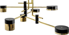 Toolight Toolight, LED stropné svietidlo APP1002-6C, zlatá-čierna, OSW-06151