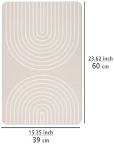 Béžová kúpeľňová predložka z kremeliny 39x60 cm Nazca – Wenko