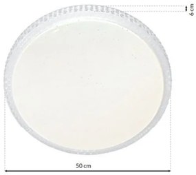 LED Stmievateľné stropné svietidlo CRUZ s diaľkovým ovládačom 1xLED/66W/230V 3300lm