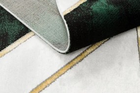 Koberec EMERALD exkluzívny 1015 glamour, styl marmur, geometrický fľaškovo zelený / zlatý