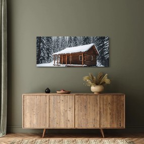 Obraz - Zasnežená chata (120x50 cm)