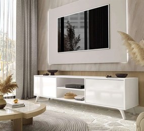 TV stolík VANILA, 160 cm, biela