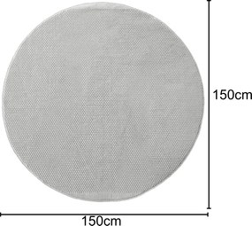 My Flair, Kusový koberec Wooly Dreamscape naturweiß kruh, 100x100 (priemer) kruh, biela, chodba / predsieň