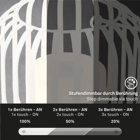 Brilo - LED Stmievateľná nabíjacia stolná lampa LED/2W/5V IP44 biela