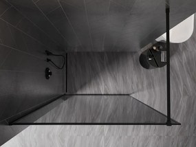 Mexen, Mexen Kioto-XF sprchová stena s rámom 60 x 202 cm, grafit 10 mm, čierna - 800-060-104-70-40-X