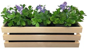 AMADEA Drevený obal na kvetináč prírodný, 52x21, 5x17cm, český výrobok