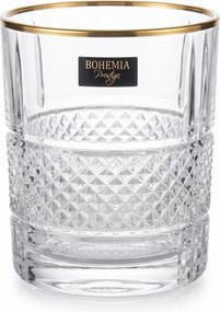 BOHEMIA PRESTIGE ELEGANTE GOLD POHÁR NA WHISKY 340ML SADA 6KS