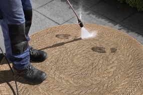 Hanse Home, Kusový koberec Forest 103998 Beige / Brown – na von aj na doma, 200x200 (priemer) kruh, béžová, chodba / predsieň