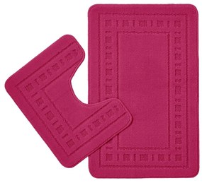 Tmavoružové WC kúpeľňové predložky v súprave 2 ks 50x80 cm Armoni – Catherine Lansfield
