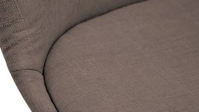 Stolička Borne V2 látka (SET 4 ks), drevené nohy orech - Sivo-hnedá (Taupe)