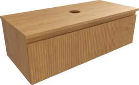 Kúpeľňová skrinka s krycou doskou SAT Evolution 98x30x44, 5 cm dub medový mat SATEVO100DMD