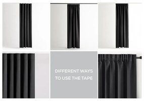 Čierny termo/dimout záves 140x245 cm Kierra – Restilo