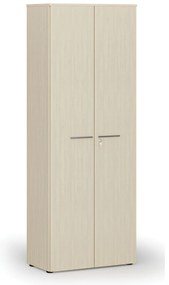 Kancelárska skriňa s dverami PRIMO WOOD, 800 x 420 x 2128 mm, breza