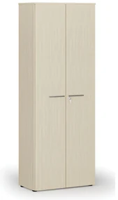 Kancelárska skriňa s dverami PRIMO WOOD, 800 x 420 x 2128 mm, breza