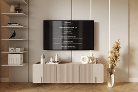 Závesný TV stolík Malmi 150 cm - kašmírová / zlatá