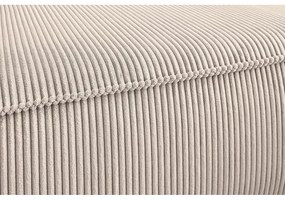 Krémovobiela menčestrová rohová pohovka (pravý roh/do tvaru "U") Nihad modular – Bobochic Paris