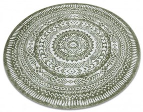 Dywany Łuszczów, Kusový koberec Napkin green kruh, 160x160 (priemer) kruh, zelená, chodba / predsieň