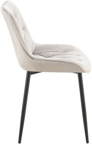 Jedálenská stolička Wallace - zamat - Sivá