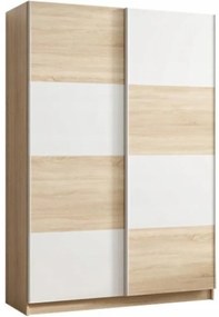 Skriňa Alfa 3 150 cm dub sonoma/biela