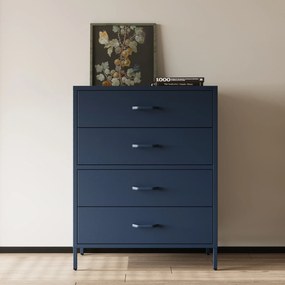 Komoda CARLA, 800 x 1015 x 400 mm, Modern: tmavomodrá farba