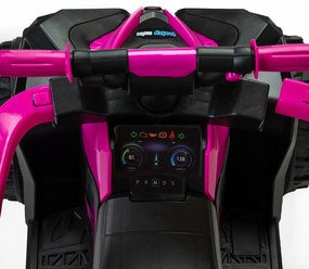 Baby Mix Detské odrážadlo Mega s vodiacou tyčou, ružová
