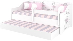 Detská posteľ s výsuvnou prístelkou 160 x 80 - Baletka 160x80