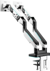 Dvojité rameno na monitory 35 palcov, bielo-čierne X-Arm Dual RGB