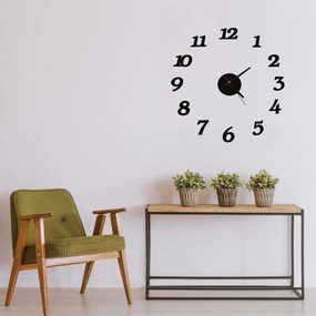 KIK Nástěnné hodiny černé 12 hodin