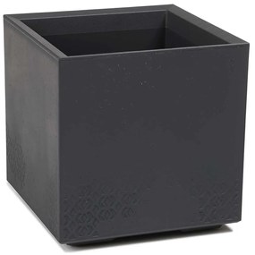PLASTOVÝ KVETINÁČ NA KOLIESKACH BETONIQUE ECO 40X40 CM IMITÁCIA BETÓNU ANTRACITOVÁ