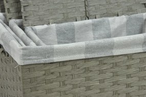 Úložný box s vekom sivý Rozmery (cm): 40x29, v. 28