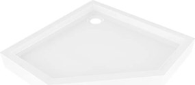 Mexen Flow+ päťuholníková sprchová vanička 100 x 100 cm, biela lesklá, 46P101010H