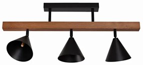Duolla - Prisadený luster IRONLINE 3xG9/3W/230V borovica dub/čierna