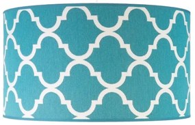 Duolla - Luster na lanku MAROKO 1xE27/40W/230V pr. 45 cm tyrkysová/biela