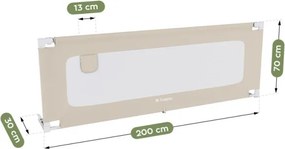 Bezpečnostná zábrana na posteľ Cover 40 béžová 200 cm