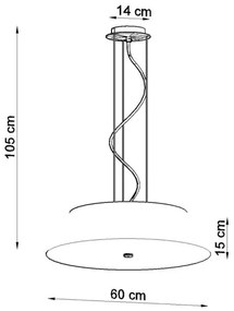 Sollux SL.0766 - Luster na lanku VEGA 5xE27/60W/230V pr. 60 cm čierna