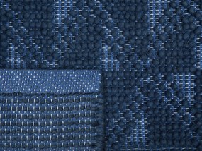 Vlnený koberec 140 x 200 cm námornícka modrá SAVRAN Beliani