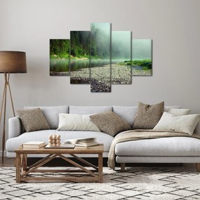 Obraz - Rieka pri lese (150x105 cm)