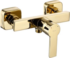 Rea Argus, sprchová batéria s ručnou bodovou sprchovou súpravou, zlatá lesklá, REA-B6408