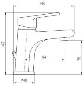 RAV Slezák CO127.0 - Umyvadlová batéria s výpusťou COLORADO 14,3 cm lesklý chróm