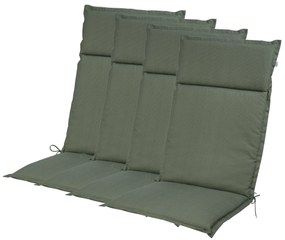 Livarno home Podložka na kreslo s vysokým operadlom Houston, zelená, 4 kusy  (800008854)