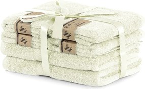 Set 2 svetlobéžových osušiek a 4 uterákov DecoKing Bamby