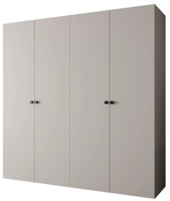 Šatníková skriňa 200 cm Parna 1 (kašmír + čierna). Akcia -19%. Vlastná spoľahlivá doprava až k Vám domov. 1125885