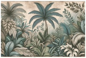 Tapeta tropická džungľa v pastelových tónoch