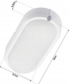 BERGE Prisadené stropné LED svietidlo 24W - neutrálna biela