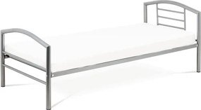 Kovová posteľ 90 cm strieborná BED-1900 SIL