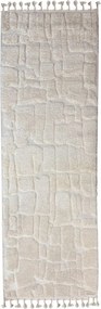 Krémový behúň 80x300 cm Esra Cobbled – Flair Rugs