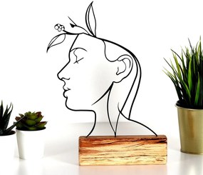 Kovová dekorácia Woman I 32 cm čierna