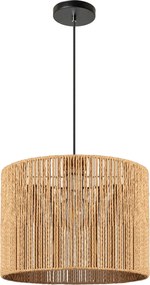 Toolight BOHO, stropné svietidlo s priemerom 30cm 1xE27 APP1324-1CP, čierna-hnedá, OSW-02411