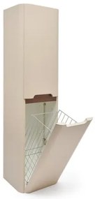 Kúpeľňová skrinka vysoká s košom na bielizeň SAT Fusion 40x149x33 cm pieskovo béžová mat SATFUSIONV40BEK, 1 ks