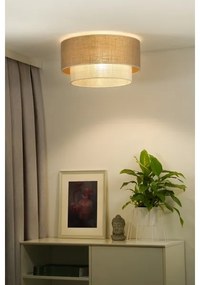 Duolla - Stropné svietidlo YUTE BOHO 3xE27/15W/230V pr. 60 cm hnedá/krémová